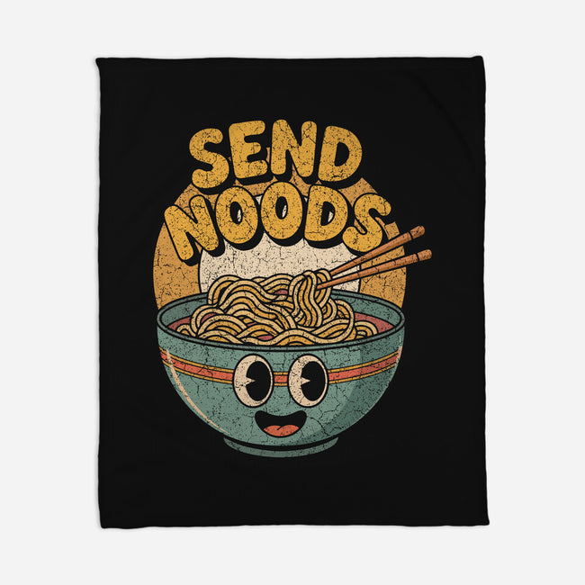 Send Noods Retro-None-Fleece-Blanket-RoboMega
