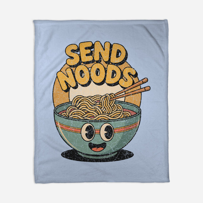 Send Noods Retro-None-Fleece-Blanket-RoboMega