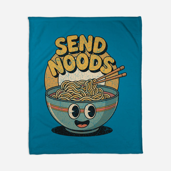 Send Noods Retro-None-Fleece-Blanket-RoboMega