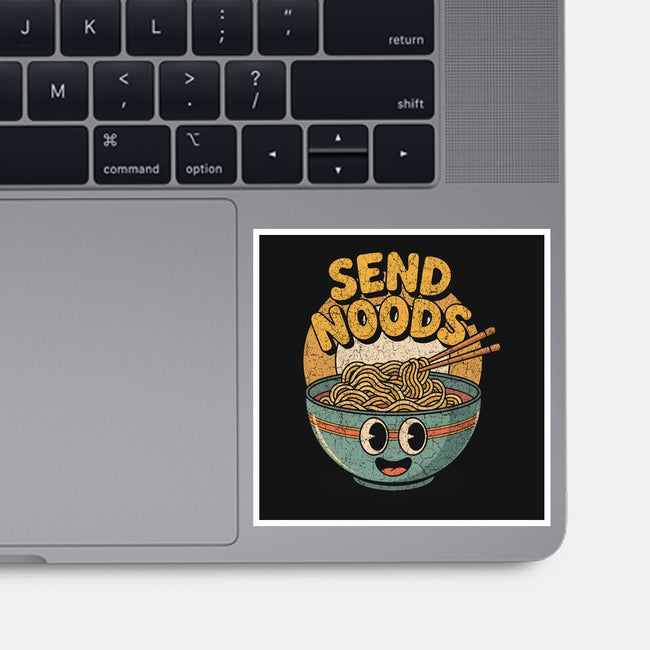 Send Noods Retro-None-Glossy-Sticker-RoboMega