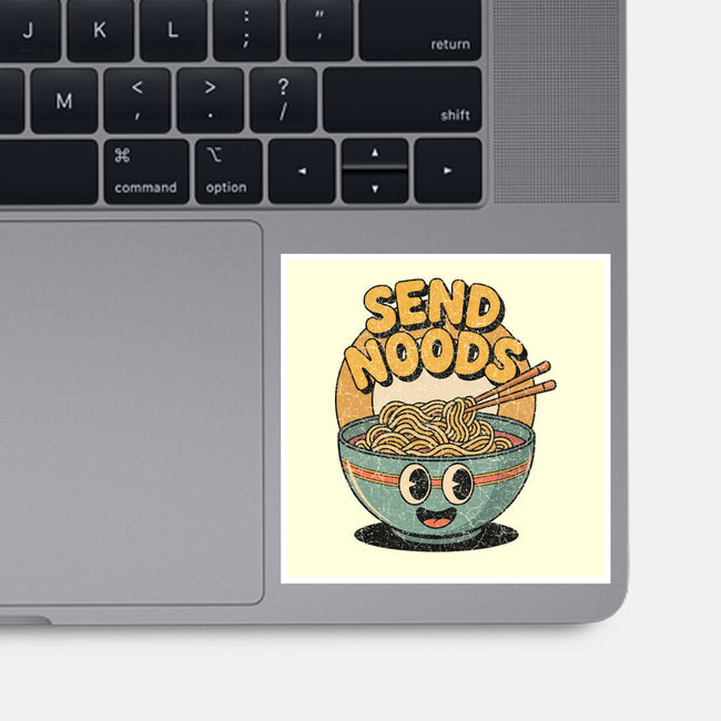 Send Noods Retro-None-Glossy-Sticker-RoboMega