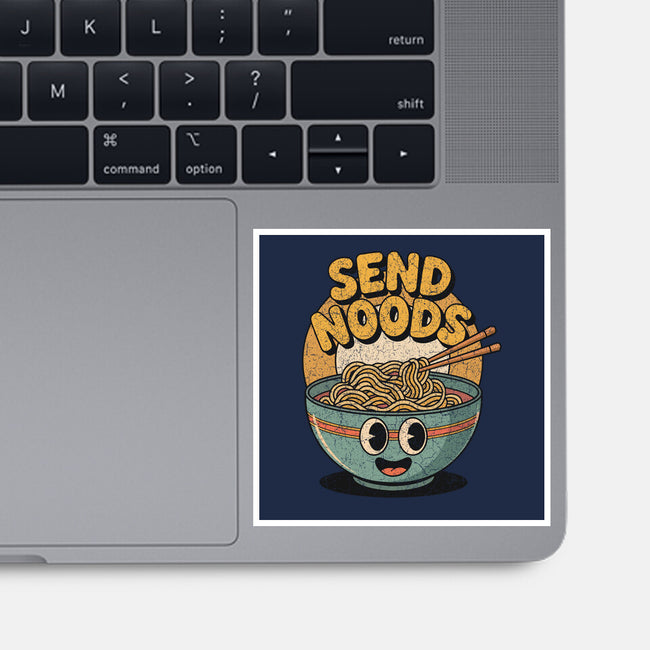 Send Noods Retro-None-Glossy-Sticker-RoboMega