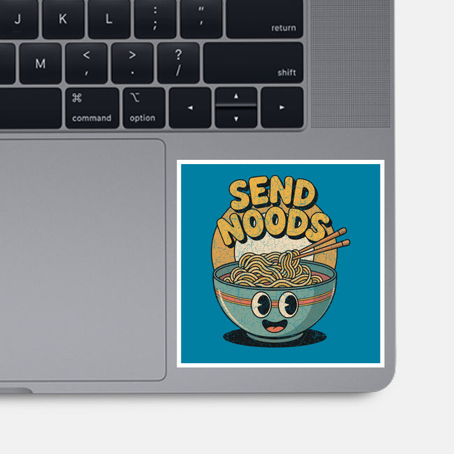 Send Noods Retro-None-Glossy-Sticker-RoboMega