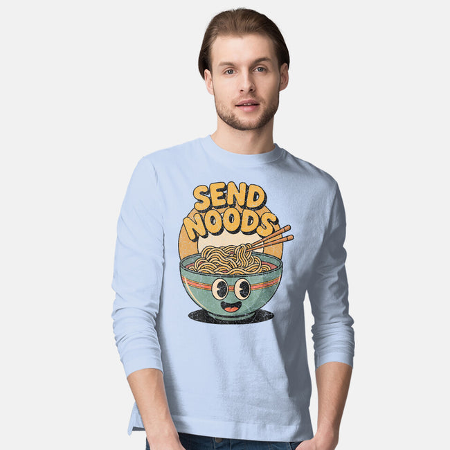 Send Noods Retro-Mens-Long Sleeved-Tee-RoboMega