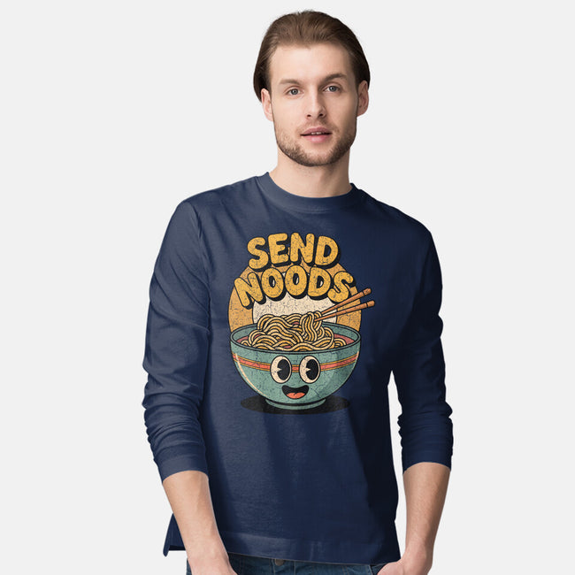 Send Noods Retro-Mens-Long Sleeved-Tee-RoboMega