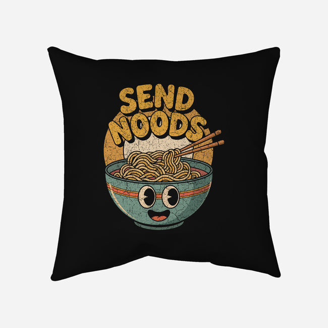 Send Noods Retro-None-Removable Cover w Insert-Throw Pillow-RoboMega