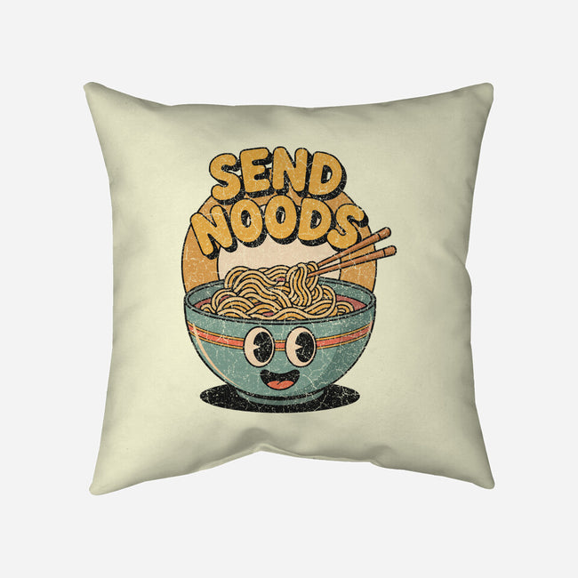 Send Noods Retro-None-Removable Cover w Insert-Throw Pillow-RoboMega