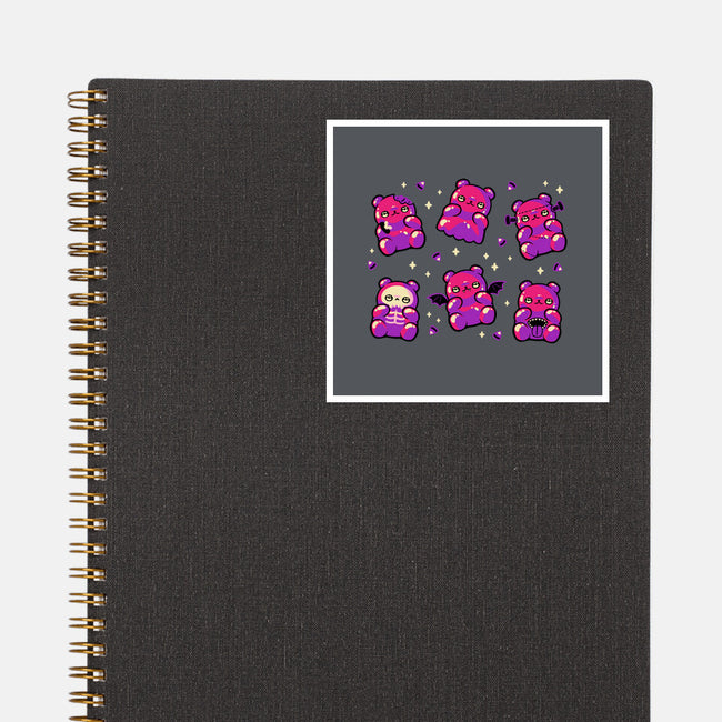 Halloween Gummy Bears-None-Glossy-Sticker-xMorfina