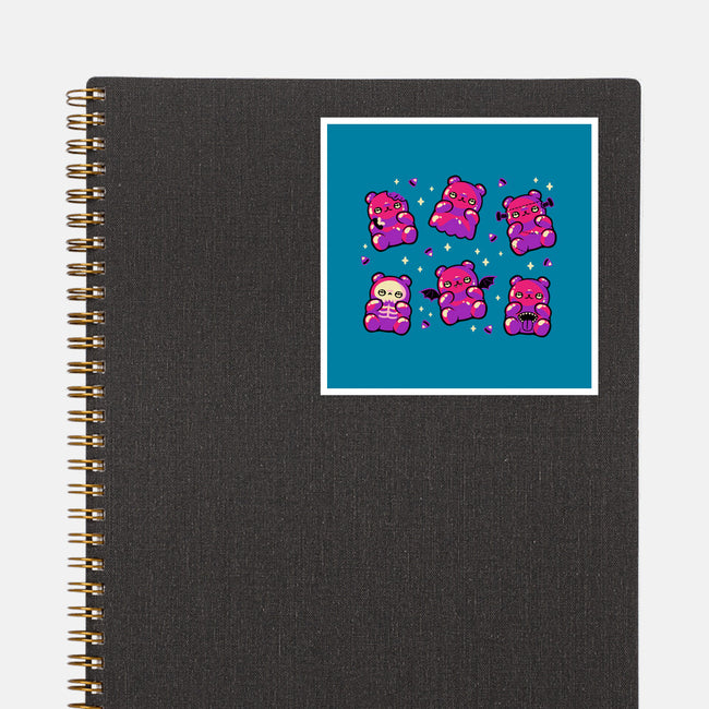 Halloween Gummy Bears-None-Glossy-Sticker-xMorfina