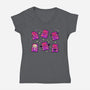 Halloween Gummy Bears-Womens-V-Neck-Tee-xMorfina