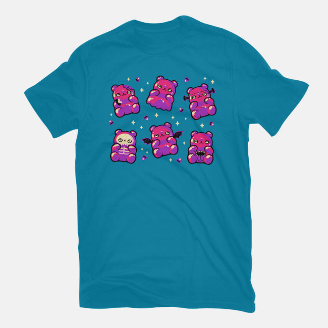 Halloween Gummy Bears-Mens-Basic-Tee-xMorfina