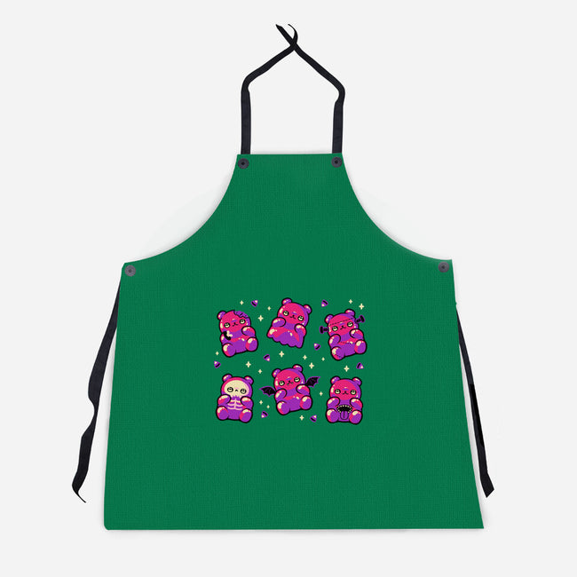 Halloween Gummy Bears-Unisex-Kitchen-Apron-xMorfina