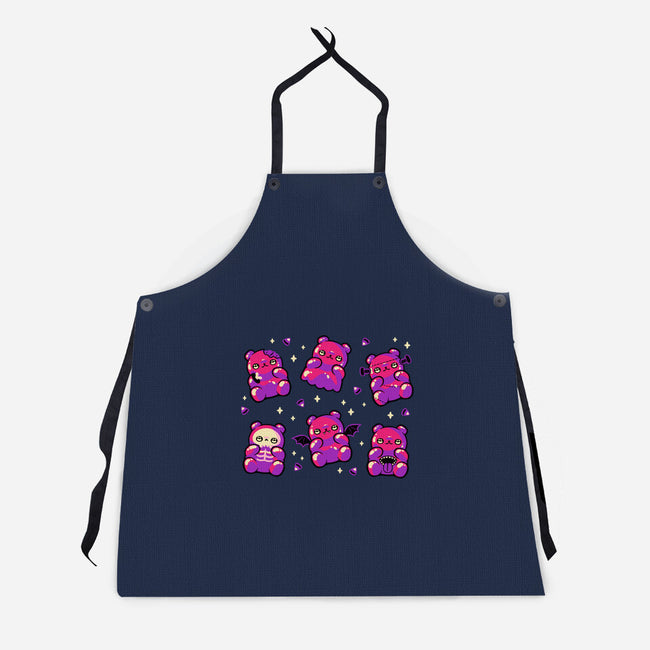 Halloween Gummy Bears-Unisex-Kitchen-Apron-xMorfina