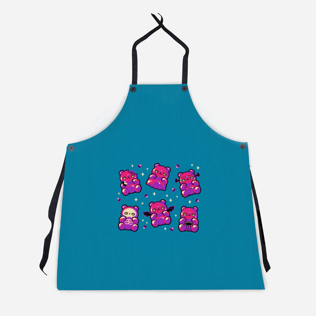 Halloween Gummy Bears-Unisex-Kitchen-Apron-xMorfina