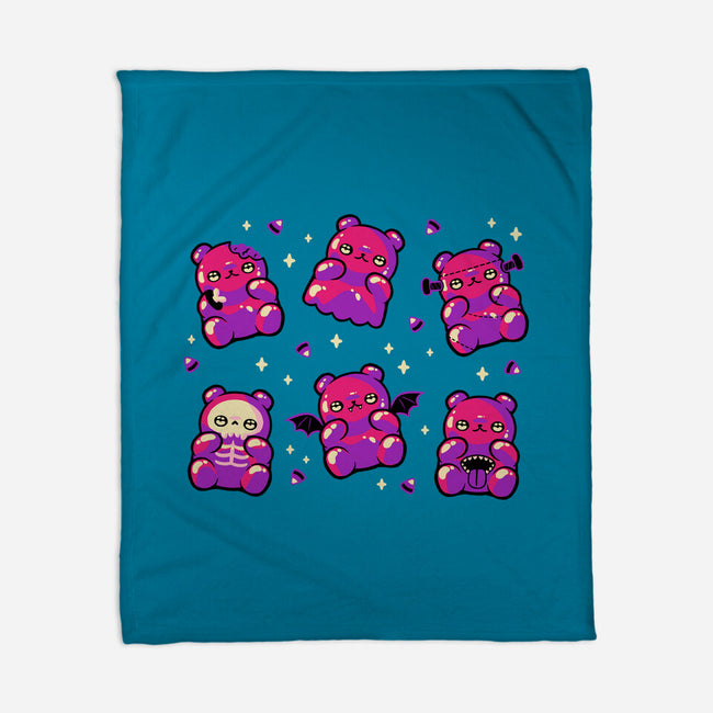 Halloween Gummy Bears-None-Fleece-Blanket-xMorfina