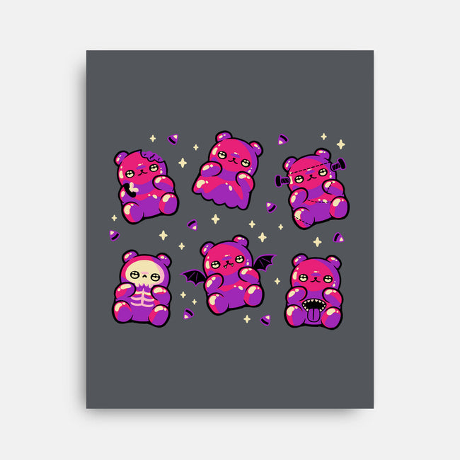 Halloween Gummy Bears-None-Stretched-Canvas-xMorfina