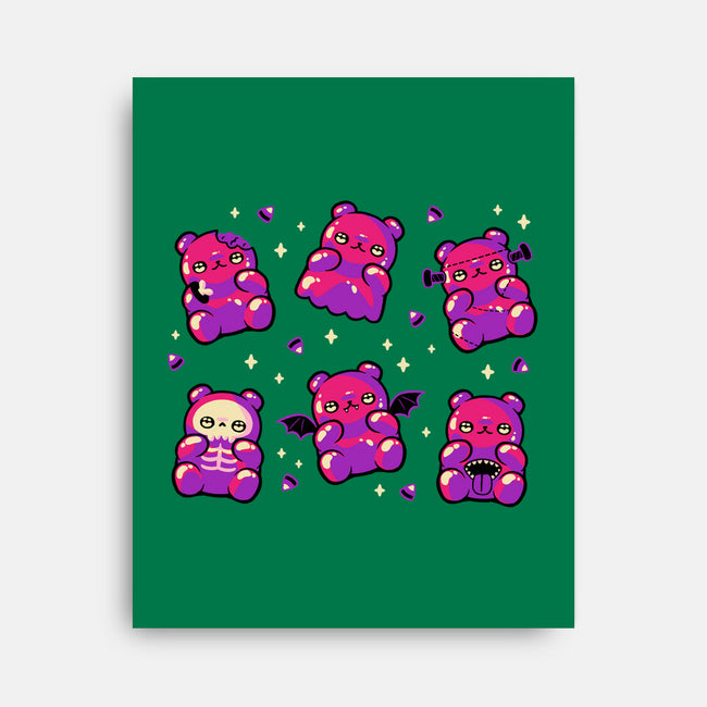 Halloween Gummy Bears-None-Stretched-Canvas-xMorfina