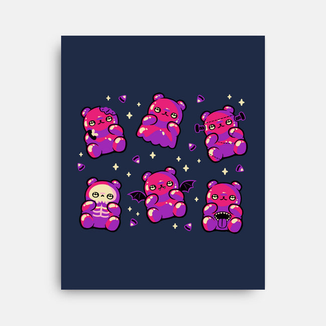 Halloween Gummy Bears-None-Stretched-Canvas-xMorfina