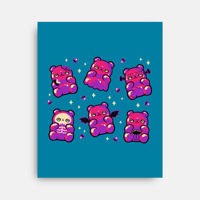 Halloween Gummy Bears-None-Stretched-Canvas-xMorfina