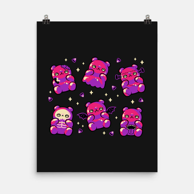 Halloween Gummy Bears-None-Matte-Poster-xMorfina