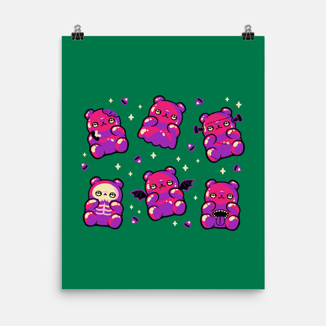 Halloween Gummy Bears-None-Matte-Poster-xMorfina