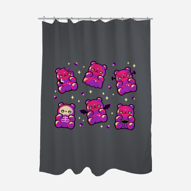 Halloween Gummy Bears-None-Polyester-Shower Curtain-xMorfina