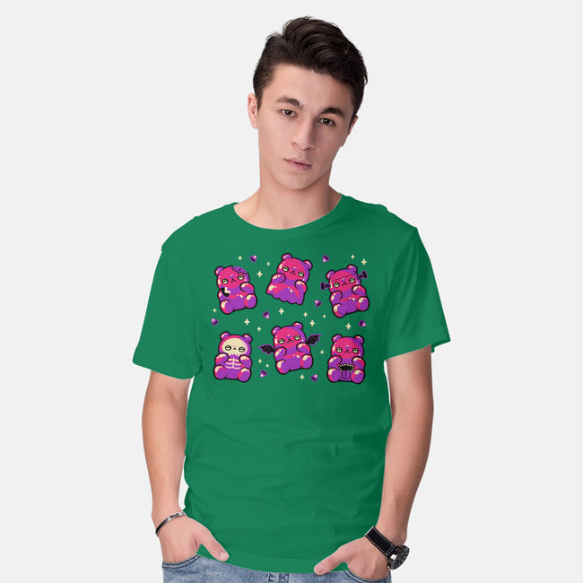 Halloween Gummy Bears-Mens-Basic-Tee-xMorfina