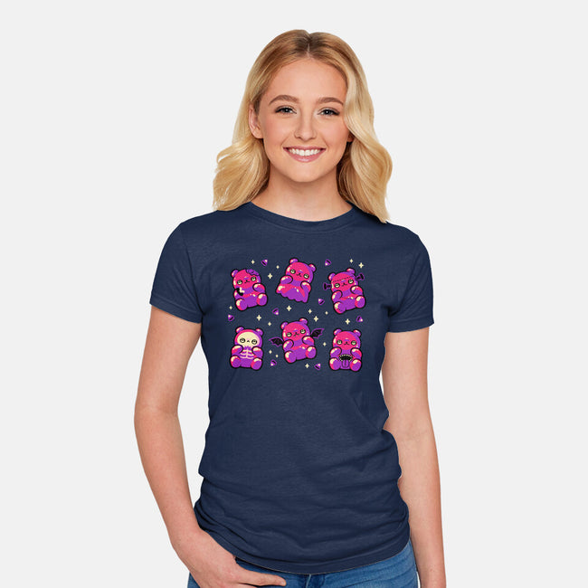 Halloween Gummy Bears-Womens-Fitted-Tee-xMorfina