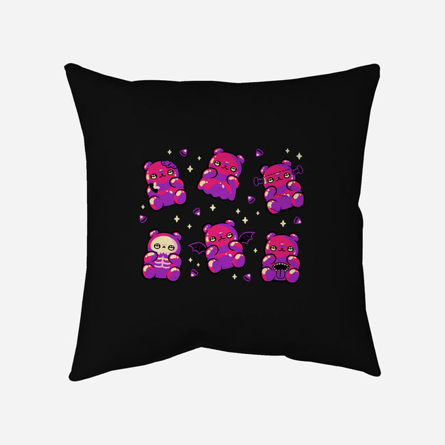 Halloween Gummy Bears-None-Removable Cover w Insert-Throw Pillow-xMorfina