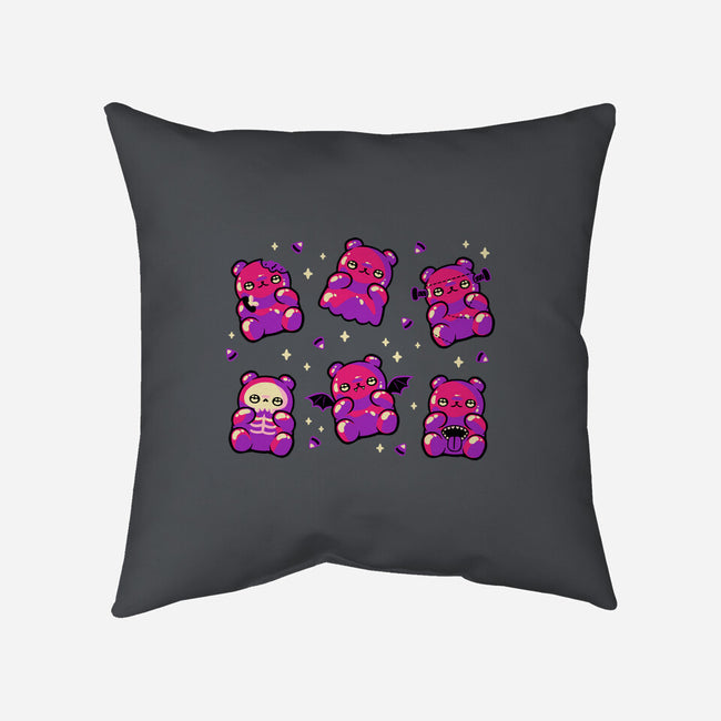 Halloween Gummy Bears-None-Removable Cover w Insert-Throw Pillow-xMorfina