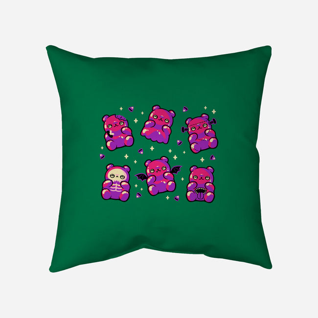 Halloween Gummy Bears-None-Removable Cover w Insert-Throw Pillow-xMorfina