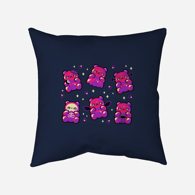 Halloween Gummy Bears-None-Removable Cover w Insert-Throw Pillow-xMorfina