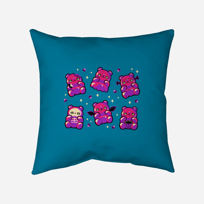 Halloween Gummy Bears-None-Removable Cover w Insert-Throw Pillow-xMorfina