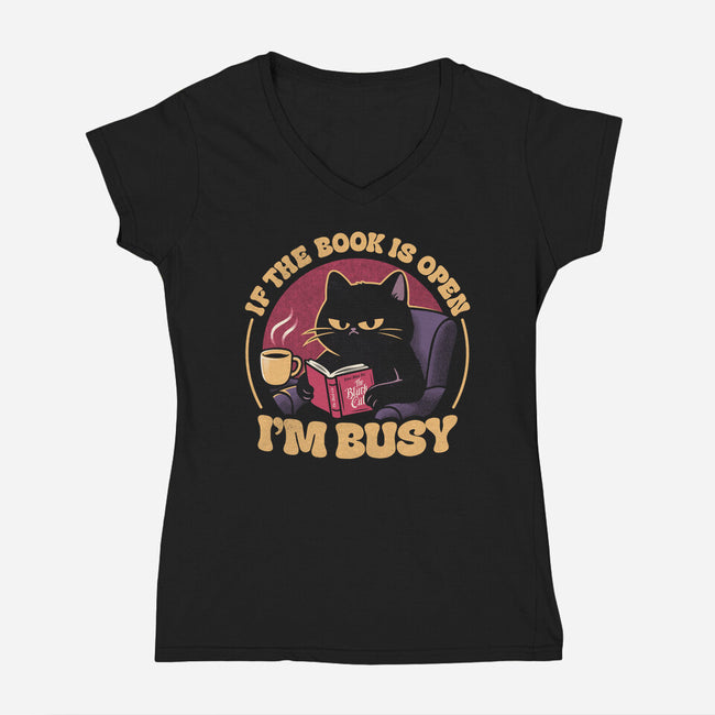 I'm Busy-Womens-V-Neck-Tee-Popnotic