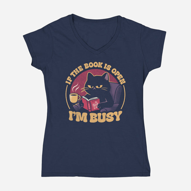 I'm Busy-Womens-V-Neck-Tee-Popnotic