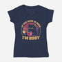 I'm Busy-Womens-V-Neck-Tee-Popnotic