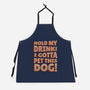Hold My Drink I Gotta Pet This Dog-Unisex-Kitchen-Apron-koalastudio