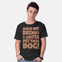 Hold My Drink I Gotta Pet This Dog-Mens-Basic-Tee-koalastudio