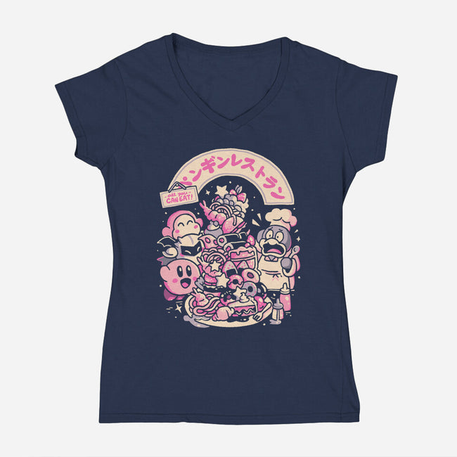 All You Can Eat-Womens-V-Neck-Tee-Arigatees