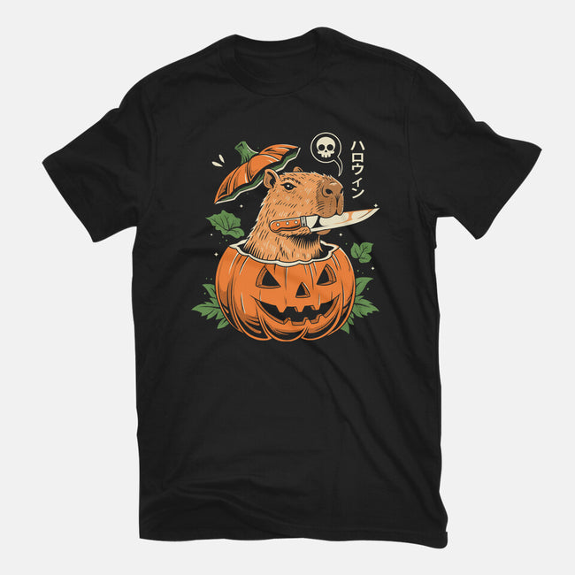 Pumpkin Capybara Slayer-Mens-Basic-Tee-Eoli Studio