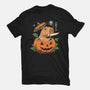 Pumpkin Capybara Slayer-Mens-Basic-Tee-Eoli Studio