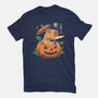 Pumpkin Capybara Slayer-Mens-Basic-Tee-Eoli Studio