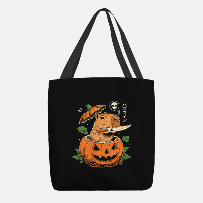 Pumpkin Capybara Slayer-None-Basic Tote-Bag-Eoli Studio