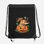 Pumpkin Capybara Slayer-None-Drawstring-Bag-Eoli Studio