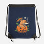 Pumpkin Capybara Slayer-None-Drawstring-Bag-Eoli Studio