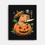 Pumpkin Capybara Slayer-None-Stretched-Canvas-Eoli Studio