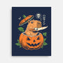 Pumpkin Capybara Slayer-None-Stretched-Canvas-Eoli Studio
