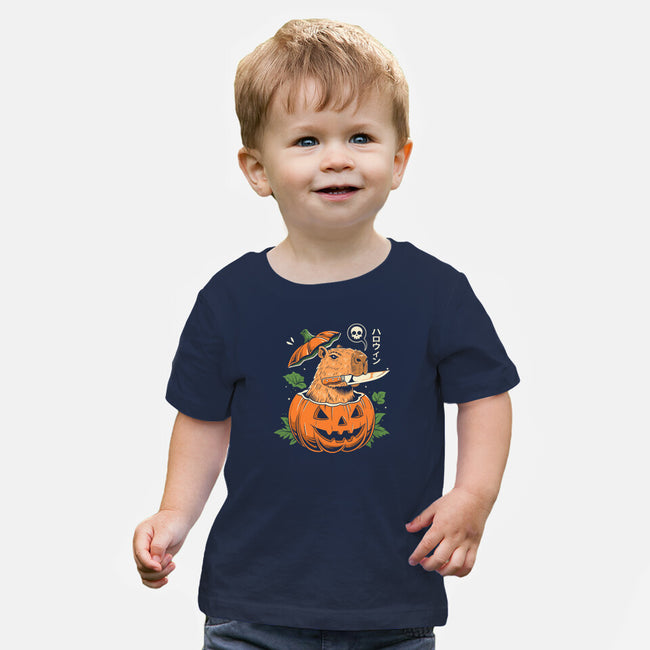 Pumpkin Capybara Slayer-Baby-Basic-Tee-Eoli Studio