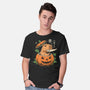 Pumpkin Capybara Slayer-Mens-Basic-Tee-Eoli Studio
