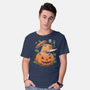 Pumpkin Capybara Slayer-Mens-Basic-Tee-Eoli Studio